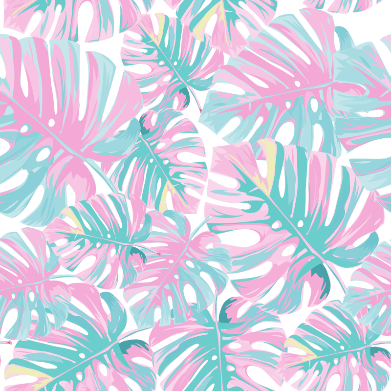 Monstera kukkakuosi vinyylimatto - Tenstickers
