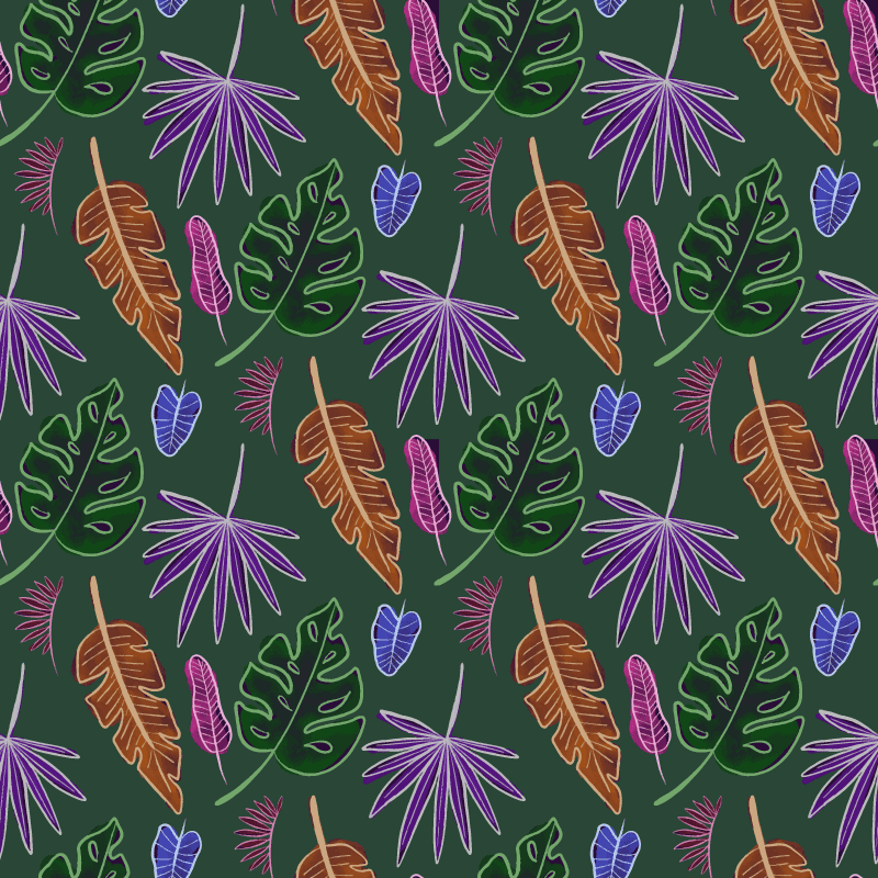 Kukka vinyylimatto geometrinen neonkuvio - Tenstickers