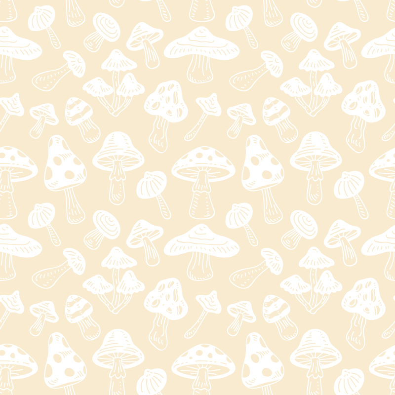 Beige sienten kuviot kukka vinyylimatto - Tenstickers