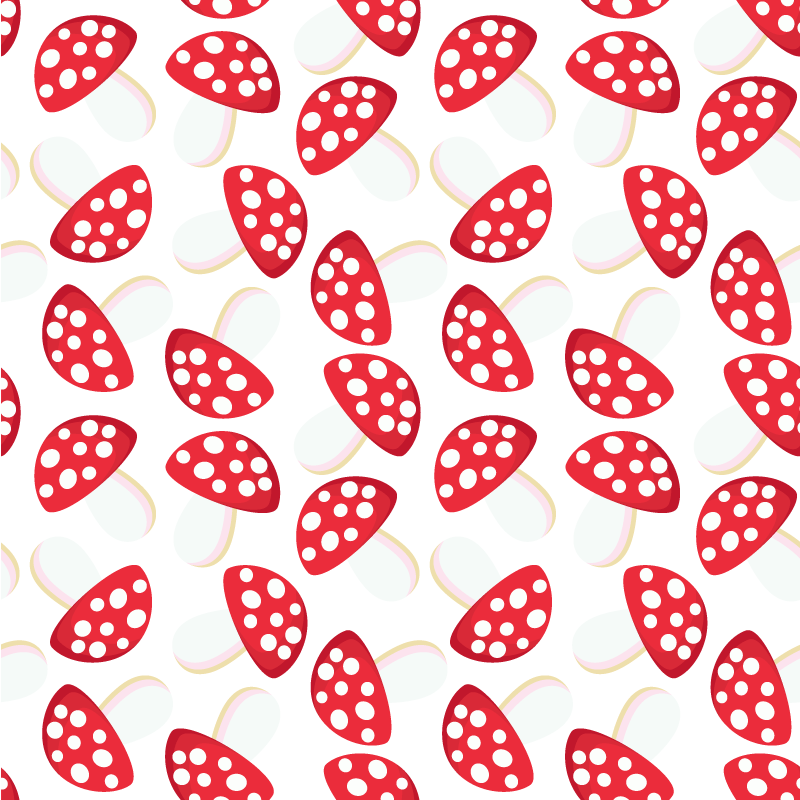 Klassiset sienet valkoisella taustalla vinyylimatto - Tenstickers