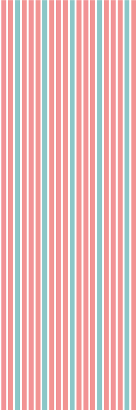 Vinyylimatto makuuhuoneeseen retro sinipunainen kulmamalli - Tenstickers