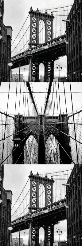 Vinyylimatto makuuhuoneeseen brooklynin silta-kollaasi - Tenstickers