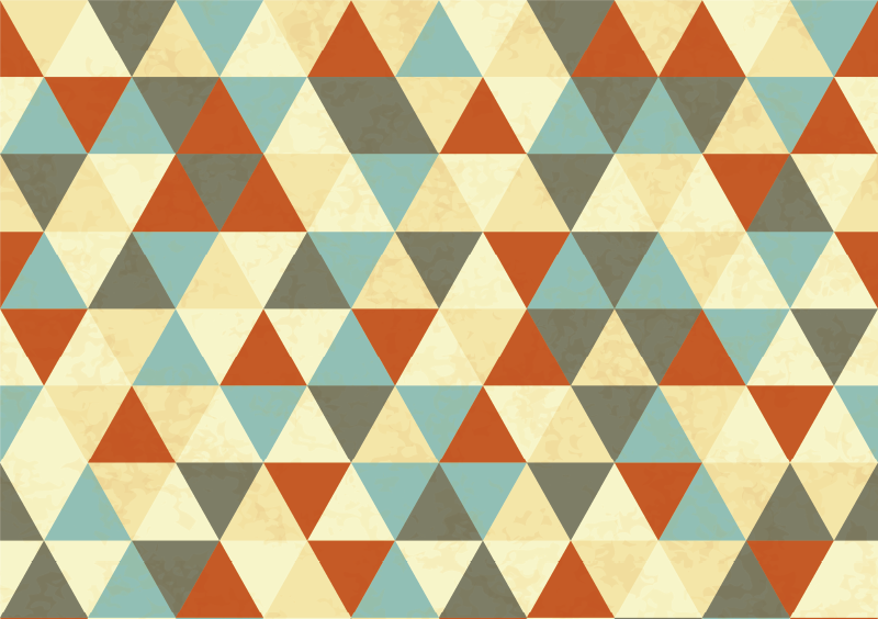 Värikkäät kolmio-kuvioiset geometriset vinyylimatot - Tenstickers