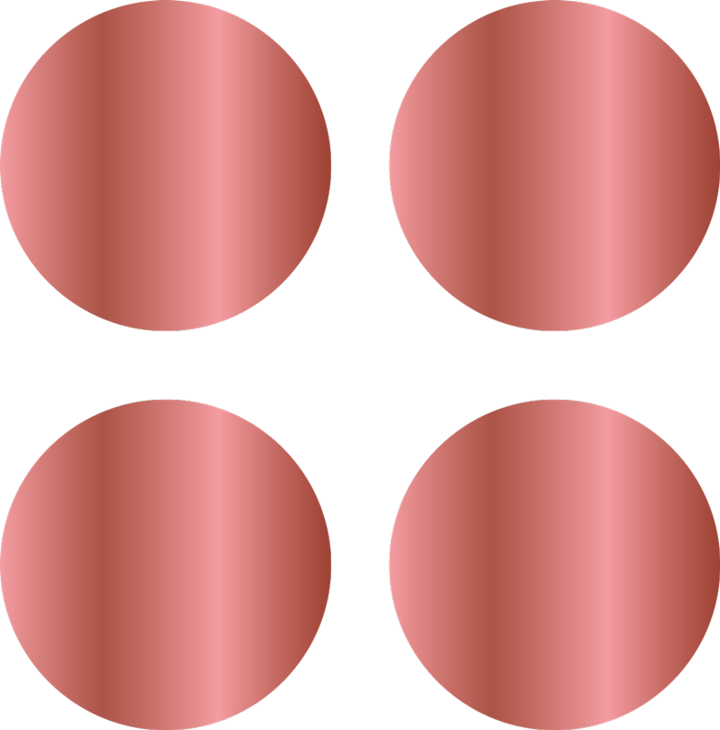 Geometrinen vinyylimatto vaaleanpunakultaisilla pilkuilla - Tenstickers