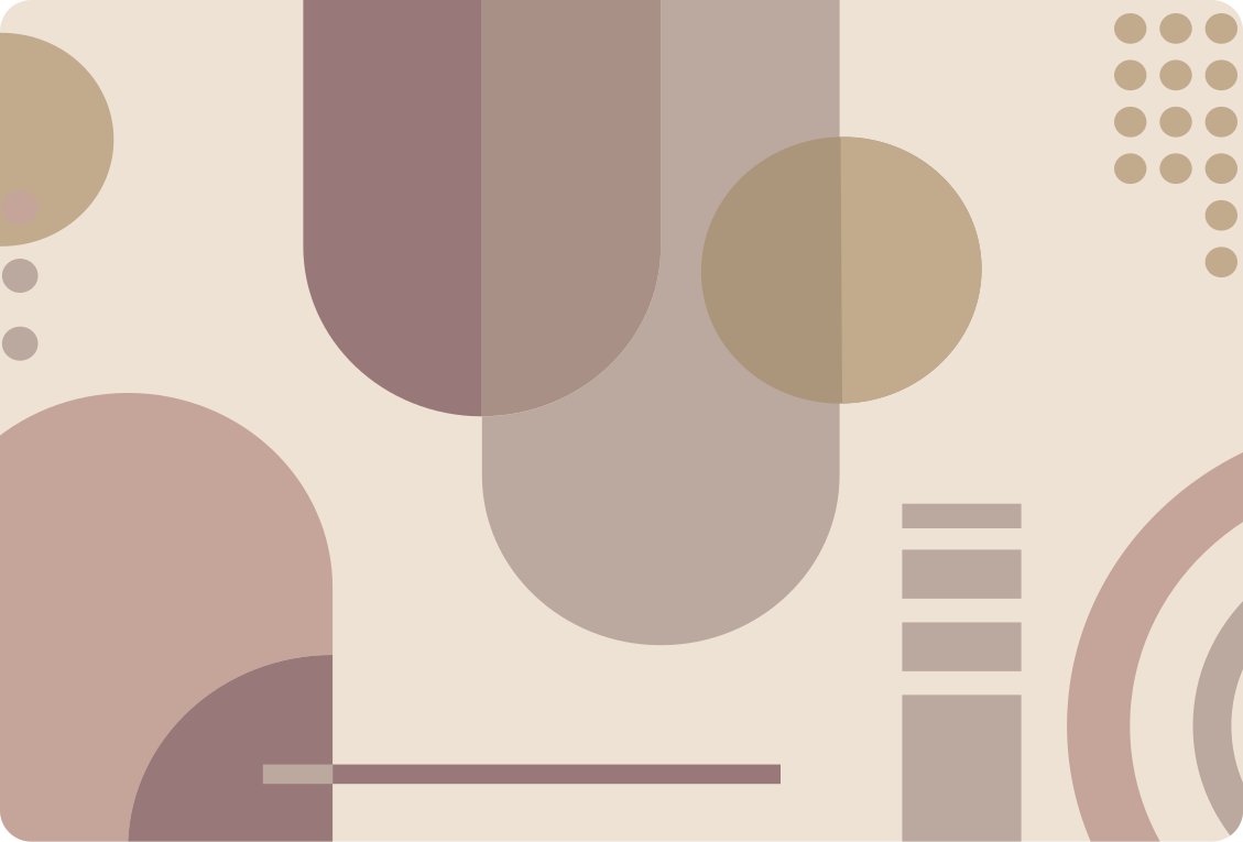 Ruskea geometrinen moderni taidevinyylimatto - Tenstickers