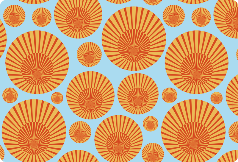 70-luvun auringonpaiste geometrinen vinyylimatto - Tenstickers