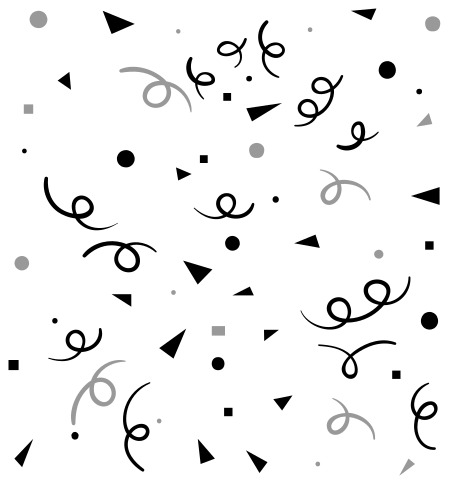 Musta ja harmaa konfetti geometrinen vinyylimatto - Tenstickers