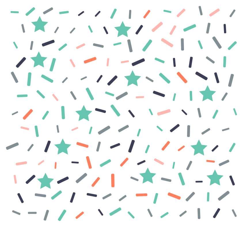 Tähdet ja ripottele konfetti geometrinen vinyylimatto - Tenstickers