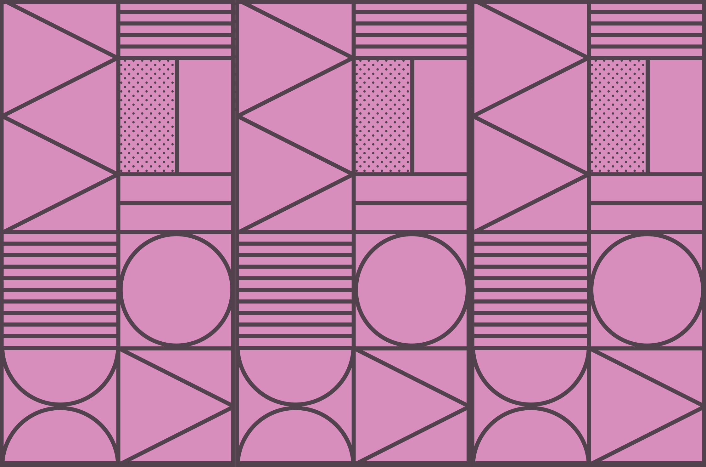 Vaaleanpunainen ja harmaa värilohko geometrinen vinyylimatto - Tenstickers