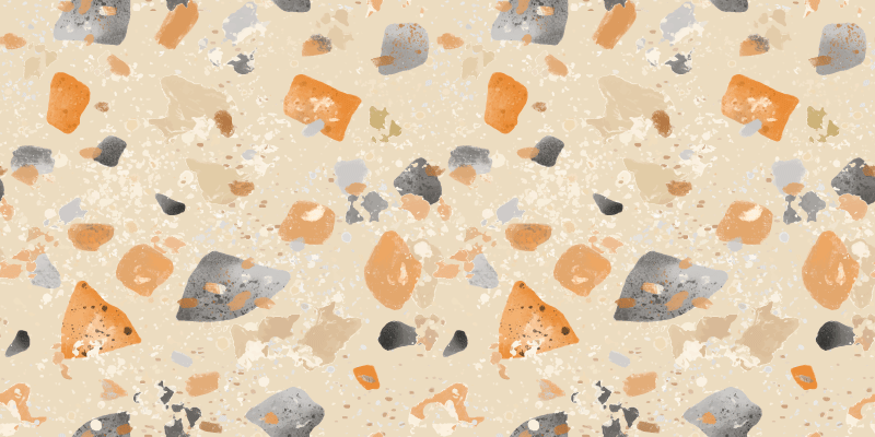 Geometrinen vinyylimatto yksivärisellä terrazzo-kuviolla - Tenstickers