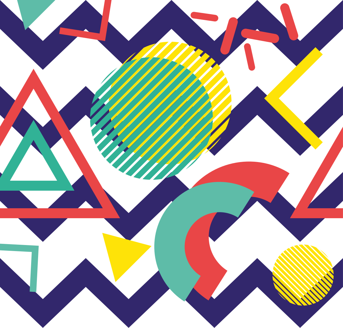Värikäs kuvio geometrinen vinyylimatto - Tenstickers