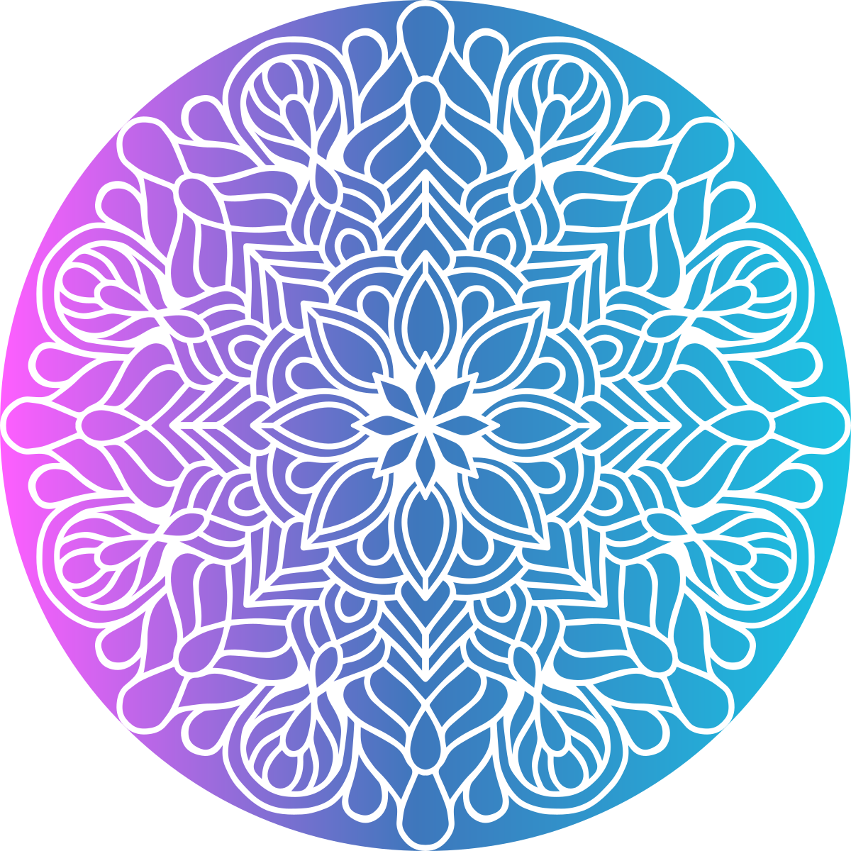 Elävä pyöreä kuvio geometrinen vinyylimatto - Tenstickers
