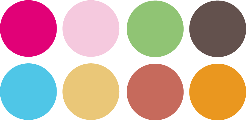 Värikkäät ympyrät lastenhuone vinyylimatto - Tenstickers