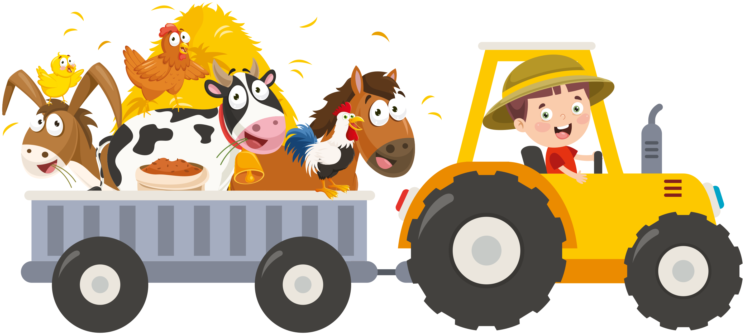 Pieni maanviljelijä eläimineen lastenhuone vinyylimatto - Tenstickers