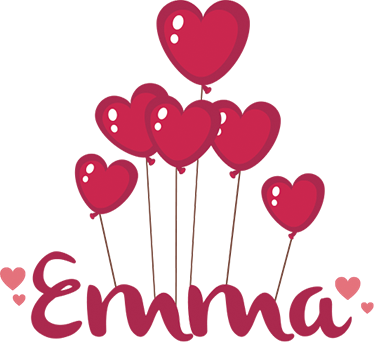 Sydänilmapallot nimellä lastenhuone vinyylimatto - Tenstickers