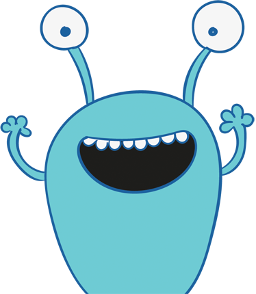 Lastenhuone vinyylimatto sininen monsteritarra - Tenstickers