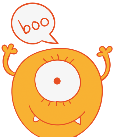 Lastenhuone vinyylimatto keltainen monsteritarra - Tenstickers