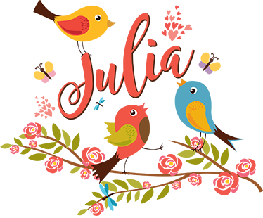 Kevätlinnut nimellä lastenhuone vinyylimatto - Tenstickers