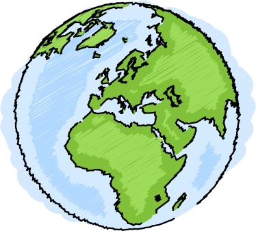 Lastenhuone vinyylimatto vihreä ja sininen maailmankartta - Tenstickers