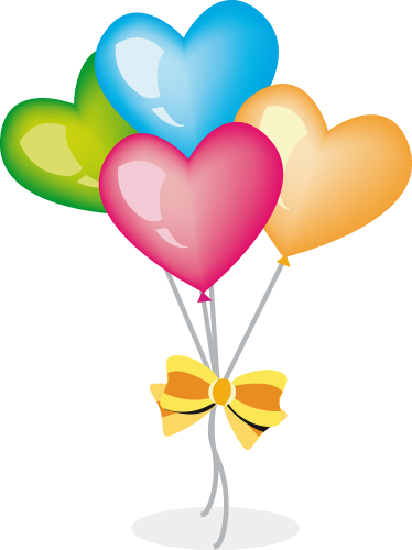 Sydämenmuotoiset ilmapallot lastenhuone vinyylimatto - Tenstickers