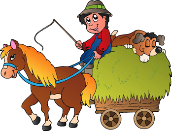 Lastenhuone vinyylimatto keinuhevosella ja vaunulla - Tenstickers