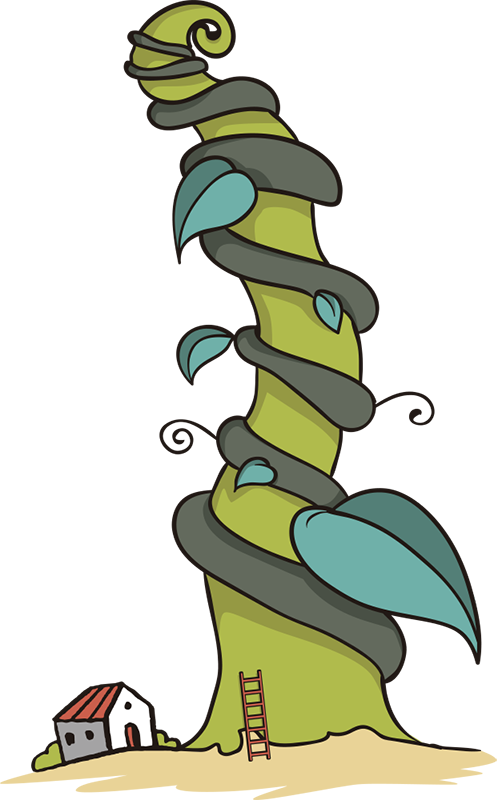 Taikapavut lastenhuone vinyylimatto - Tenstickers