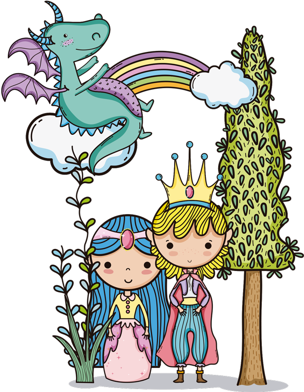 Lastenhuone vinyylimatto taikamaailma - Tenstickers