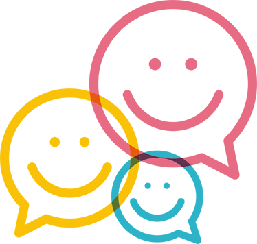 Iloiset värikkäät kasvot lastenhuone vinyylimatto - Tenstickers