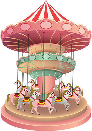 Reilu karuselli lastenhuone vinyylimatto - Tenstickers