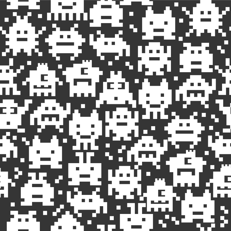 Pelihirviöt lastenhuone vinyylimatto - Tenstickers