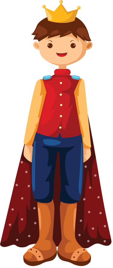 Kuningaskuvitus lastenhuone vinyylimatto - Tenstickers