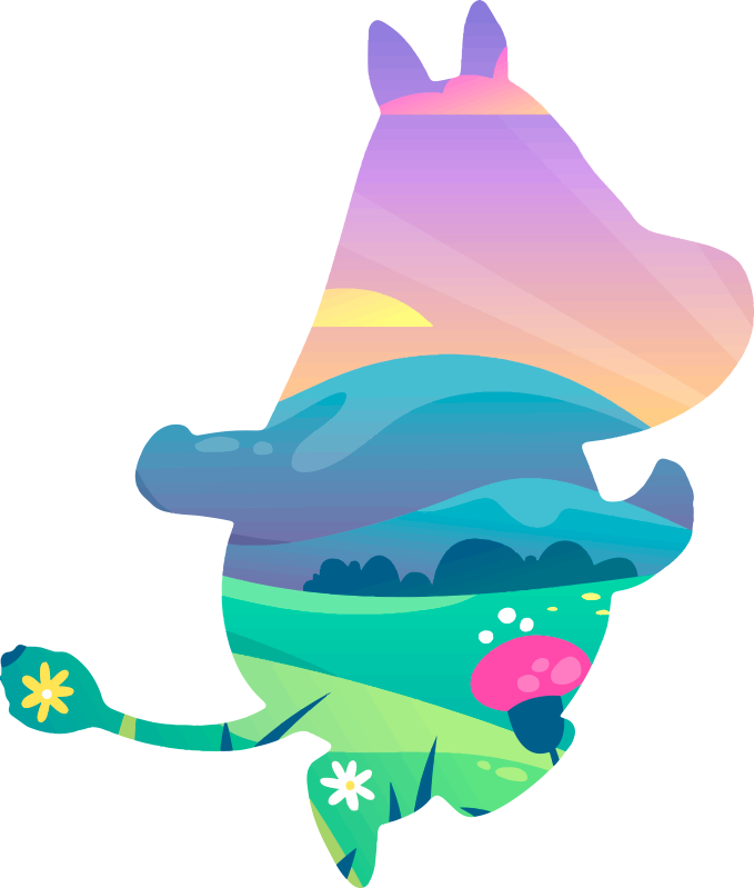 Muumi-maailma lastenhuoneen vinyylimatto - Tenstickers