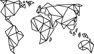 Maailmakartta origami vinyylimatto - Tenstickers
