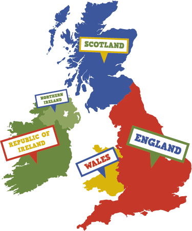 Värikäs iso-britannia vinyylimatto - Tenstickers