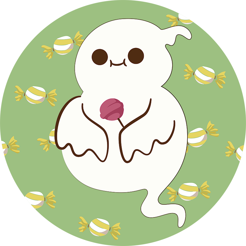 Lastenhuone vinyylimatto hauska haamu - Tenstickers