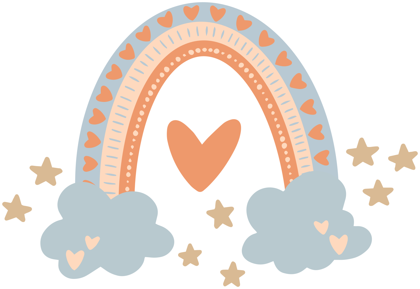 Pastellivärit sateenkaari lastenhuone vinyylimatto - Tenstickers