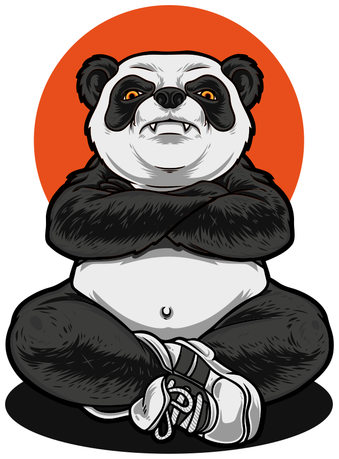 Panda kaveri lastenhuone vinyylimatto - Tenstickers