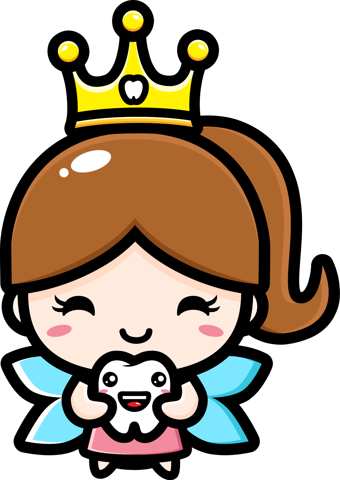 Söpö hammaskeiju lastenhuone vinyylimatto - Tenstickers