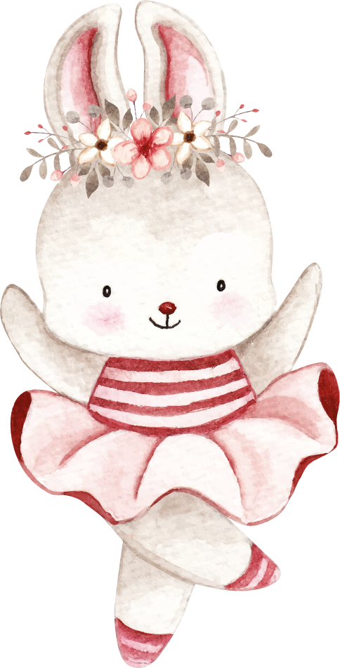 Pupu baletti ruusuissa lastenhuone vinyylimatto - Tenstickers