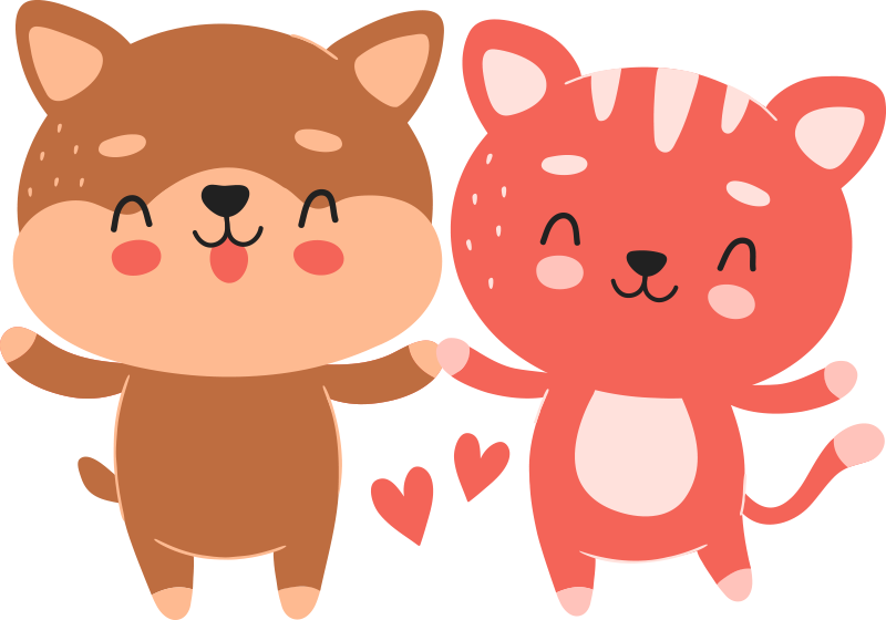 Lastenhuone vinyylimatto koiraystävyysmerkki - Tenstickers