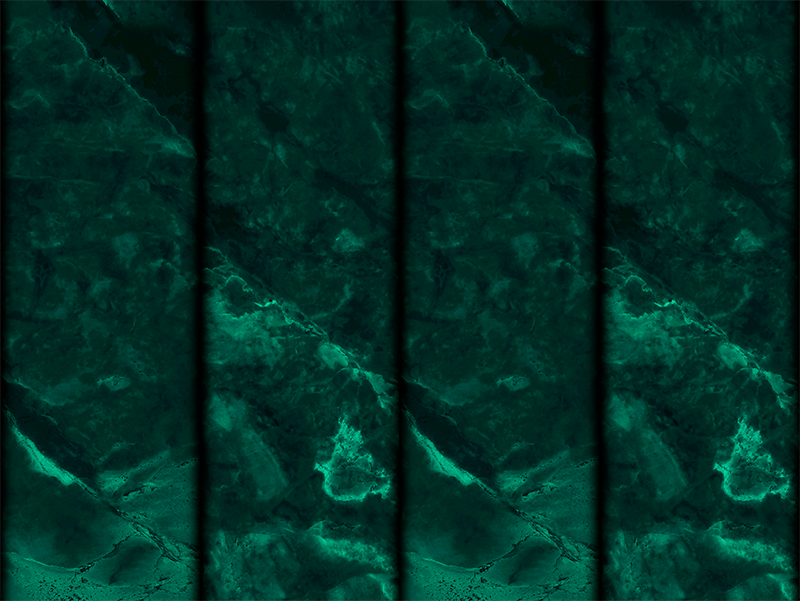 Kylpyhuoneen vinyylimatto musta ja vihreä marmori efekti - Tenstickers