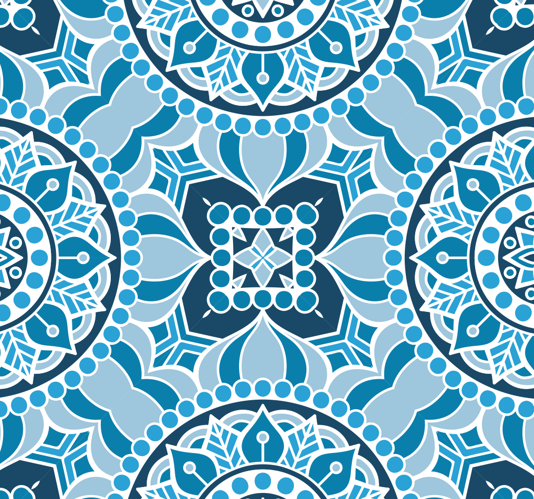 Mandala-tyylinen kylpyhuoneen vinyylimatto - Tenstickers