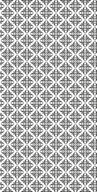 Kylpyhuoneen vinyylimatto musta laatta kuvio - Tenstickers