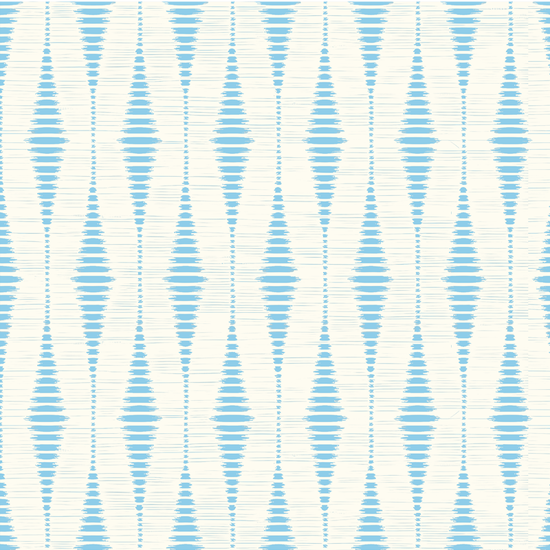 Vaaleansininen rabaul-ikat-geometrinenvinyylimatto - Tenstickers