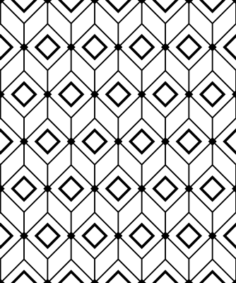 Modernit timanttigeometria vinyylimatto - Tenstickers