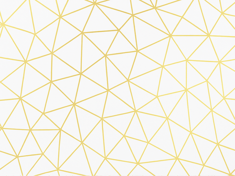 Kultainen geometrinen prisma mosaiikkimatto - Tenstickers