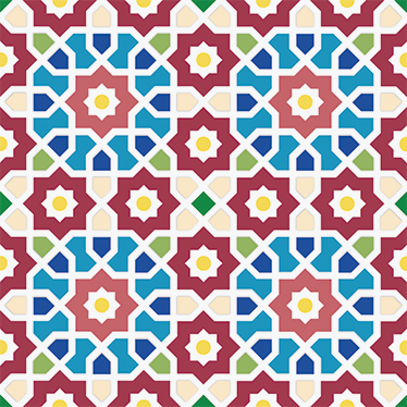 Arabialainen hydraulinen laatta kylpyhuoneen vinyylimatto - Tenstickers