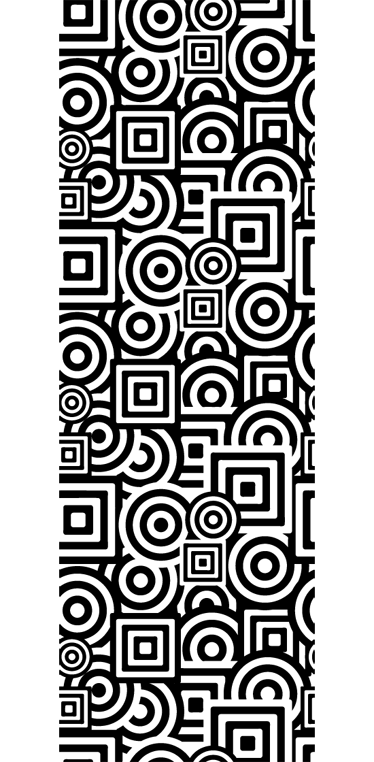 Kylpyhuoneen vinyylimatto keskilinjat kuvioilla - Tenstickers