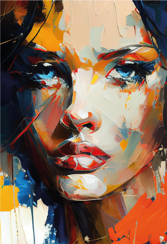 Kylpyhuoneen vinyylimatto värikkäällä kasvojenmaalauksella - Tenstickers