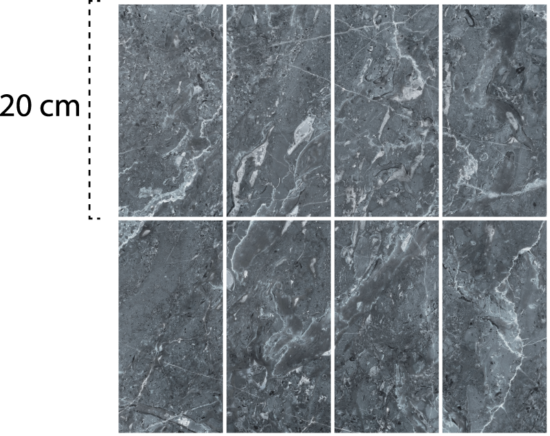 Kylpyhuoneen harmaamarmorilaatta-vinyylimatto - Tenstickers